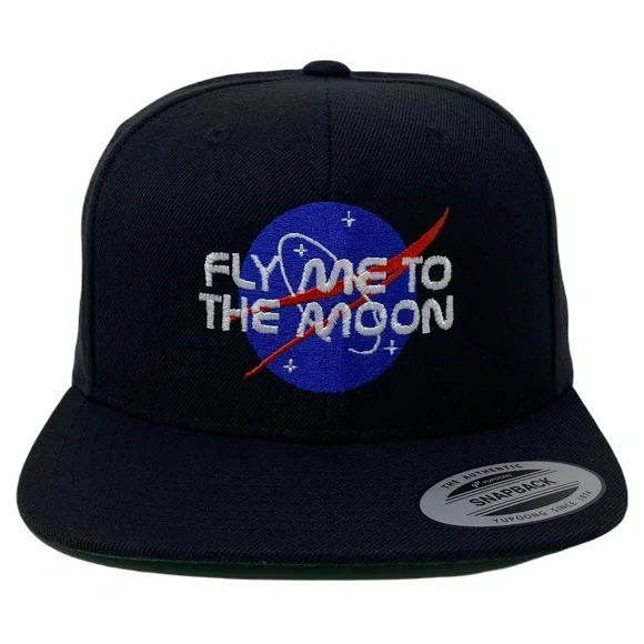 Fly Me To The Moon Snapback Hat Cap Space Stars Frank Throwback Oldie But Goodie - Picture 2 of 6